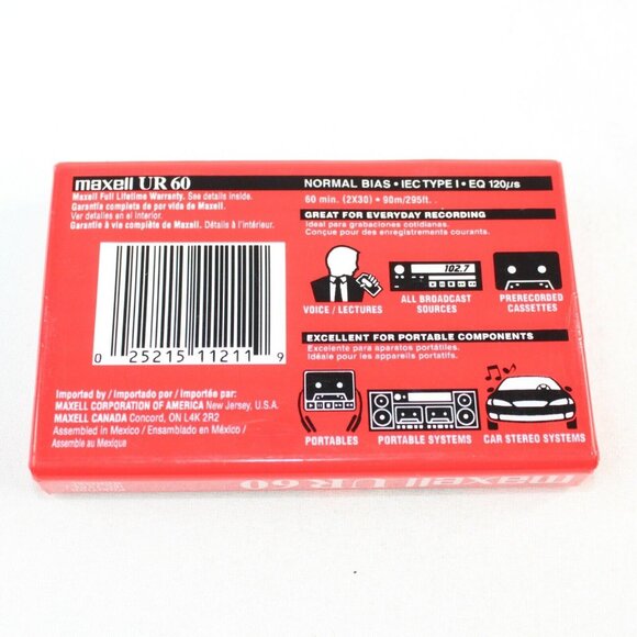 Lot of 12 New Sealed Blank Audio Cassette Tapes  Maxell UR 60 TDK D 90 RCA HiFi - Picture 8 of 12